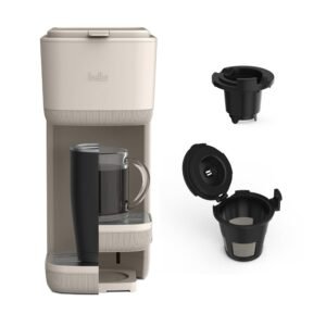 BELLA Single Serve Coffee Maker, K Cup & Coffee Ground Compatible with Removable, Adjustable Drip Tray, Auto Shutoff & Reusable Dishwasher Safe Accessories, Brews 6oz to 14oz,...