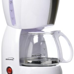 Brentwood Appliances TS-213W 4 Cup Coffee Maker, White