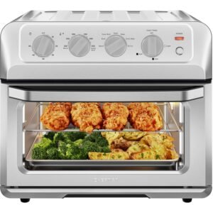 Chefman Air Fryer Toaster Oven Combo, 7-In-1 Convection Oven Countertop 20 Qt Oven Air fryer, Cook a 10 Inch Pizza, Air Fry 2 lb. of Chicken Wings, Toast, Broil, Auto Shutoff,...