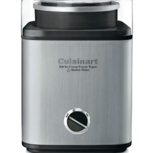 Cuisinart CIM-60PC Pure Indulgence Automatic Frozen Yogurt, Sorbet and Ice Cream Maker, 2 quart, Grey and Black
