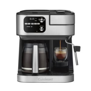 Cuisinart Coffeemaker, Coffee Center Barista Bar 4-In-1 Coffee Machine, Single-Serve Coffee, Espresso & Nespresso Capsule Compatible, 12-Cup Carafe, Black, SS-4N1NAS Cuisinart Coffeemaker, Coffee Center Barista Bar 4-In-1 Coffee Machine, Single-Serve Coffee, Espresso & Nespresso Capsule Compatible, 12-Cup Carafe, Black, SS-4N1NAS