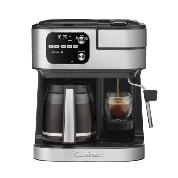 Cuisinart Coffeemaker, Coffee Center Barista Bar 4-In-1 Coffee Machine, Single-Serve Coffee, Espresso & Nespresso Capsule Compatible, 12-Cup Carafe, Black, SS-4N1NAS