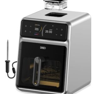 Dreo ChefMaker Combi Fryer, Cook like a pro with just the press of a button, Smart Air Fryer Cooker with Cook probe, Water Atomizer, 3 professional cooking modes, 6 QT