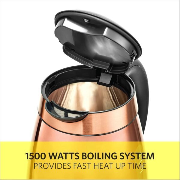 Electric Kettle BELLA 14753 Review Safety Features Stylish Copper Chrome Design