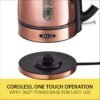 Electric Kettle BELLA 14753 Review Safety Features Stylish Copper Chrome Design