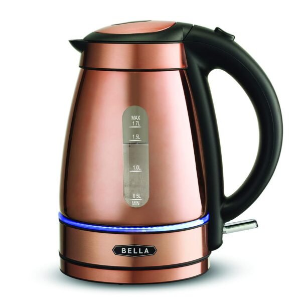 Electric Kettle BELLA 14753 Review Safety Features Stylish Copper Chrome Design