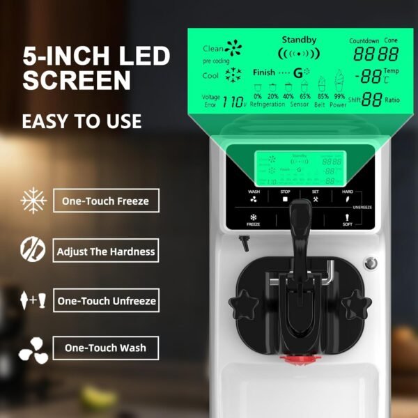 GSEICE Soft Serve Ice Cream Machine Review High Efficiency and Easy Cleaning