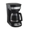 Hamilton Beach 12 Cup Programmable Drip Coffee Maker, Brew Options, Glass Carafe (46299), Black with Stainless Accents