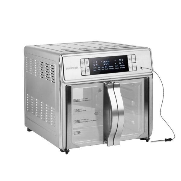 Kalorik Air Fryer Oven MAXX Series 26-Quart Flex Trio with Digital Controls Easy-View Door and 14 Cooking Presets, Converts into Dual 13 Quart Air Fryers, 1700-Watts, Stainless... Kalorik Air Fryer Oven MAXX Series 26-Quart Flex Trio with Digital Controls Easy-View Door and 14 Cooking Presets, Converts into Dual 13 Quart Air Fryers, 1700-Watts, Stainless...