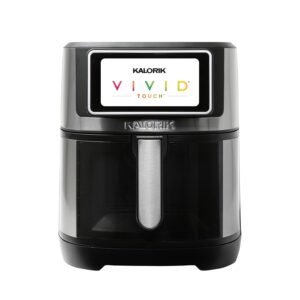 Kalorik Air Fryer VIVID TOUCH Series 7 Quart Capacity with High-Resolution Touchscreen 200 Cooking Presets in 12 Food Categories with View Window, 1500-Watts, Stainless Steel Kalorik Air Fryer VIVID TOUCH Series 7 Quart Capacity with High-Resolution Touchscreen 200 Cooking Presets in 12 Food Categories with View Window, 1500-Watts, Stainless Steel