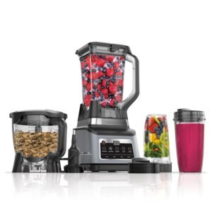 Ninja BN801 Professional Plus Kitchen System, 1400 WP, 5 Functions for Smoothies, Chopping, Dough & More with Auto IQ, 72-oz.* Blender Pitcher, 64-oz. Processor Bowl, (2) 24-oz....