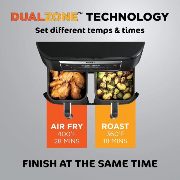 Ninja Dual Zone Air Fryer Review Exploring CRT2NJDZ090RB’s SmartFinish Cooking Benefits