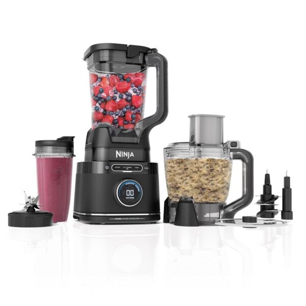Ninja R-TB401 Detect Kitchen System Power Blender Plus Processor Pro with BlendSense Technology, Black - Certified Refurbished