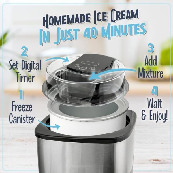 Nostalgia 2 Quart Ice Cream Maker Review Quick Homemade Frozen Dessert Machine