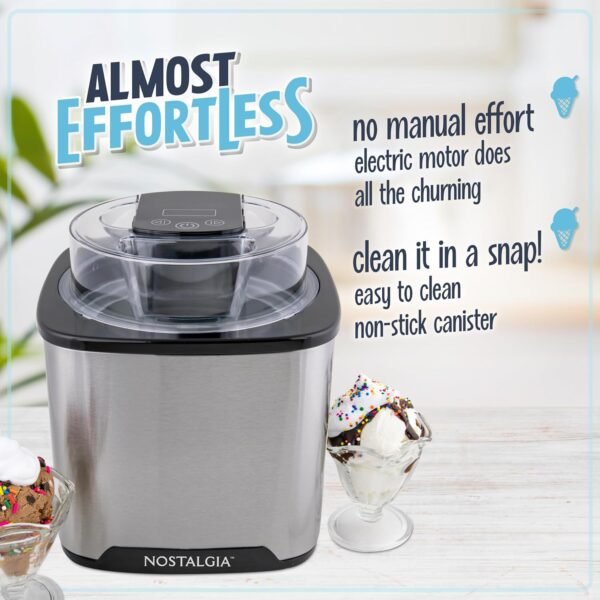 Nostalgia 2 Quart Ice Cream Maker Review Quick Homemade Frozen Dessert Machine