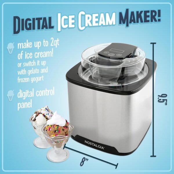 Nostalgia 2 Quart Ice Cream Maker Review Quick Homemade Frozen Dessert Machine