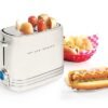 Nostalgia Pop-Up 2 Hot Dog and Bun Toaster With Mini Tongs, Works with Chicken, Turkey, Veggie Links, Sausages and Brats