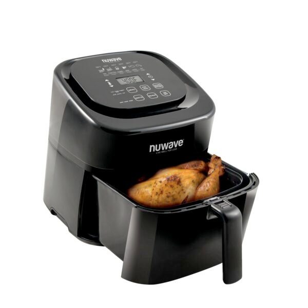 NUWAVE Brio 7-in-1 Air Fryer Oven, 7.25-Quart with One-Touch Digital Controls, Non-Stick Air Circulation Riser & Reversible Rack Included NUWAVE Brio 7-in-1 Air Fryer Oven, 7.25-Quart with One-Touch Digital Controls, Non-Stick Air Circulation Riser & Reversible Rack Included