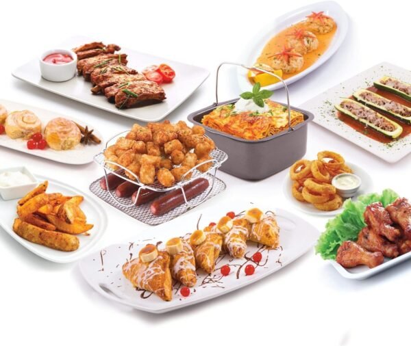 Nuwave Brio Air Fryer Accessory Kit Review Best Nonstick Baking Pan and Reversible Rack