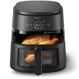 Philips Air Fryer 2000 Series 13-in-1 functions, 6.6 Quarts, Compact Design with Cooking Window, Black, (NA230/00)