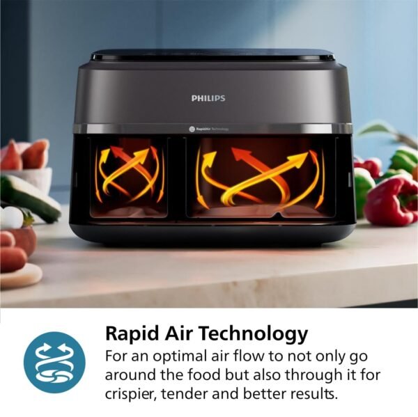 Philips Dual Basket Air Fryer Review Unveils Game Changing 9 Liter Capacity and RapidAir Technology