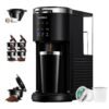 Single Serve Coffee Machine, 3 in 1 Pod Coffee Maker for K Cup Pods & Ground Coffee & Teas, 6 to 14oz Brew Sizes, with Stainless Steel Interior Thermal Travel Mug, Black Single Serve Coffee Machine, 3 in 1 Pod Coffee Maker for K Cup Pods & Ground Coffee & Teas, 6 to 14oz Brew Sizes, with Stainless Steel Interior Thermal Travel Mug, Black