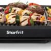 Starfrit The Rock Electric Indoor Smokeless BBQ Grill, Black Medium