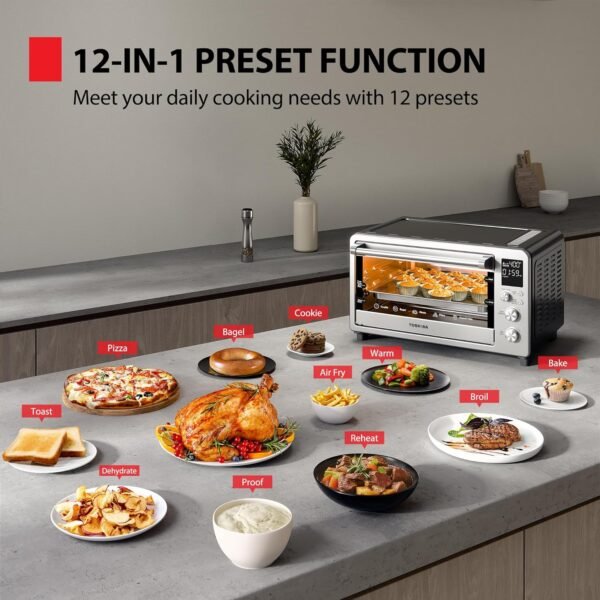 TOSHIBA Toaster Oven Review Discover Powerful 12 in 1 Air Fryer Toaster Oven Combo