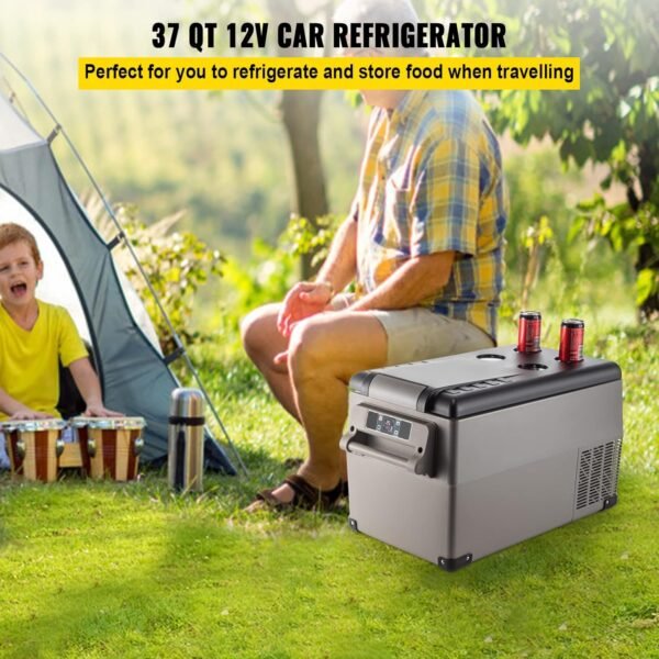 VEVOR Car Refrigerator Review Portable 37 Quart Compact Fridge with App Control