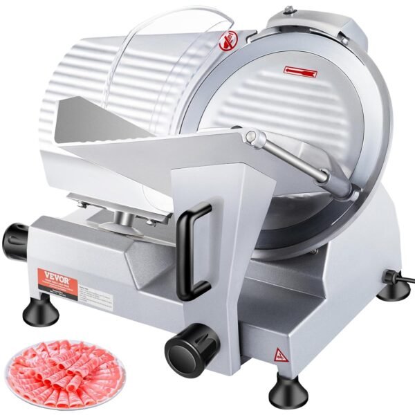 VEVOR Commercial Meat Slicer, 10 inch Electric Food Slicer, 240W Frozen Meat Deli Slicer, Premium Chromium-plated Steel Blade Semi-Auto Meat Slicer For Commercial and Home use VEVOR Commercial Meat Slicer, 10 inch Electric Food Slicer, 240W Frozen Meat Deli Slicer, Premium Chromium-plated Steel Blade Semi-Auto Meat Slicer For Commercial and Home use