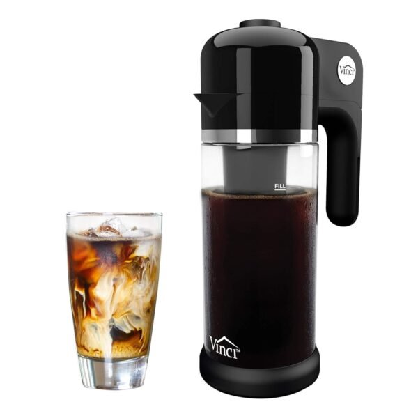 VINCI Express Cold Brew, Electric Cold Brew Coffee Maker in 5 minutes, 4 Brew Strength Settings & Cleaning Cycle, Easy to Use & Clean, Glass Carafe, Cold Brewer for Iced Coffee,... VINCI Express Cold Brew, Electric Cold Brew Coffee Maker in 5 minutes, 4 Brew Strength Settings & Cleaning Cycle, Easy to Use & Clean, Glass Carafe, Cold Brewer for Iced Coffee,...
